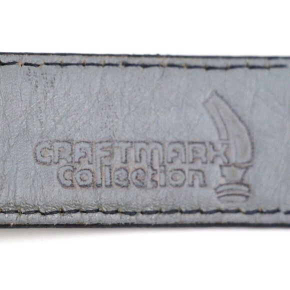 Craftmarx GRAY GENUINE LEATHER 7/8"Wd CASUAL DRESS SKINNY MEN'S BELT Sz 36 (A46 - Picture 12 of 14
